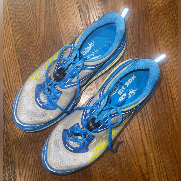 Hoka Blue and Yellow Athletic Sneakers main image 11